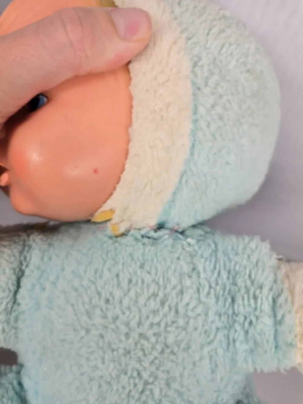 Vintage Rubber Face Plush Baby Doll Drinking 9